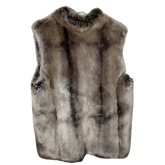 Donna Salyers Fabulous Furs Brown Fox Faux Fur Vest Large - Picture 2 of 9